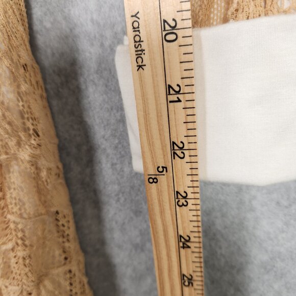 A.L.C. Lace Ruched Bodycon Dress in Tan Long Sleeve Women's Size M - Picture 10 of 11